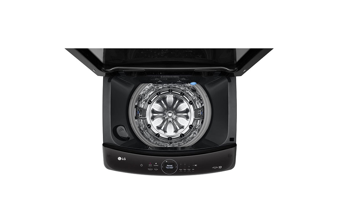 LG غسالة تعبئة علوية سعة 17.5 كجم ، لون فضي من إل جي, Top Door Open view, T18H9EFHTP, thumbnail 4