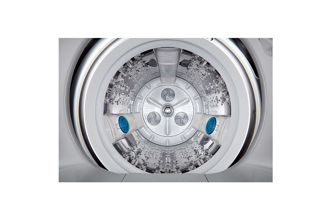 LG غسالة فتحة علوية لون رمادي حجم 17 كجم مع عاكس ذكي, Drum view, T1785NEHTE, thumbnail 5