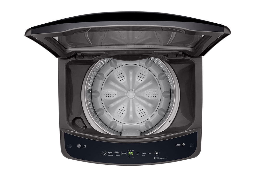 LG غسالة فتحة علوية حجم 15 كجم مع Smart Inverter وحوض Turbo Drum, Drum view, T18V1NDHT2C, thumbnail 6