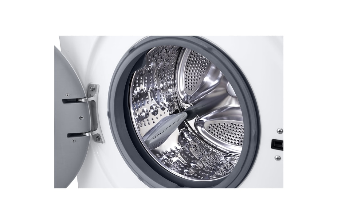 LG غسالة أمامية التعبئة سعة 8 كجم مع محرك Inverter Direct Drive بـ 6 حركات, drum view, F2Y1TYP3W, thumbnail 5