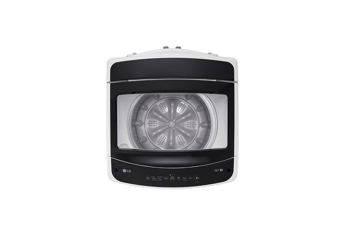 LG غسالة تحميل علوي سعة 18 كجم AI DD™، مع Smart Inverter، Turbo Drum، حركة ذكية وفلتر الوبر العريض, Top perspective view, T18V1NDHTC, thumbnail 9