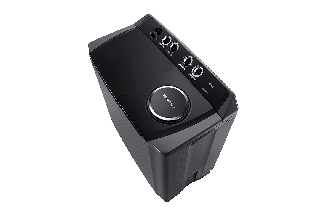 LG غسالة تحميل علوي سعة 10 كجم AI DD™ ذات حوض مزدوج، بمضخة نفاثة دوارة، و3 برامج للغسيل، وتجفيف بنفث الهواء, top view, P1461RWNL, thumbnail 9