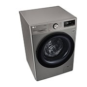 LG جديد غسالة سعة 11 كجم تحميل أمامي بمحرك الدفع المباشر، 6 حركات لغسيل قوي، تنظيف الحوض، وتشخيص ذكي, left side , F4Y5EYGYPV, thumbnail 8