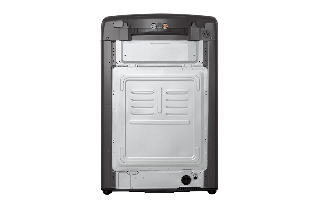 LG غسالة تحميل علوي سعة 18 كجم لون أسود متوسط مع عاكس ذكي وحوض Turbo Drum, Back view, T18V1NDHT2, thumbnail 16
