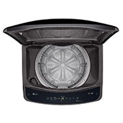 LG غسالة تحميل علوي سعة 18 كجم لون أسود متوسط مع عاكس ذكي وحوض Turbo Drum, Drum view, T18V1NDHT2, thumbnail 6