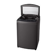 LG غسالة تحميل علوي سعة 18 كجم لون أسود متوسط مع عاكس ذكي وحوض Turbo Drum, Left side view, T18V1NDHT2, thumbnail 10