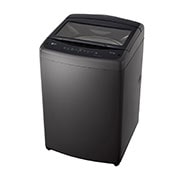 LG غسالة تحميل علوي سعة 18 كجم لون أسود متوسط مع عاكس ذكي وحوض Turbo Drum, right side perspective, T18V1NDHT2, thumbnail 12