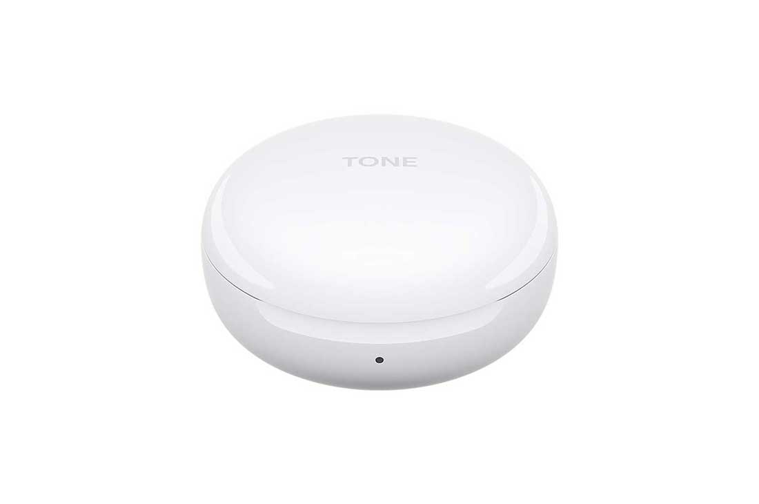 LG سماعات الأذن TONE Free FN4 اللاسلكية ذات الصوت الحقيقي التي تعمل بتقنية البلوتوث من إل جي، سماعات أذن لاسلكية تتميز بتقنية صوت ميريديان مع مكبرات صوت مزدوجة في كل سماعة أذن للعمل/للمكتب المنزلي، تصنيف IPX4 فيما يتعلق بالمقاومة للماء، بيضاء اللون, LG سماعات الأذن الاستريو اللاسلكية LG TONE Free HBS-FN4 Bluetooth®‎ المزودة تقنية Meridian Audio, HBS-FN4, HBS-FN4, HBS-FN4, thumbnail 6