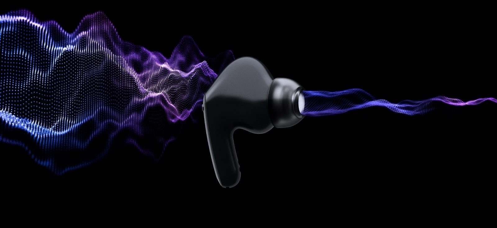 صورة بها شكل بياني للضوضاء مع TONE Free على الجانب الأيسر وشكل آخر للضوضاء المنخفضة على الجانب الأيمن.