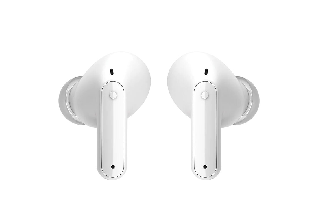 LG TONE Free FP5 - سماعات أذن لاسلكية عبر البلوتوث، ومحسّنة لإلغاء الضوضاء, منظر أمامي لسمّاعات الأذن تواجهان إحداهما الأخرى., TONE-FP5W, thumbnail 5