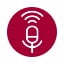 A woman using a voice assistant speaker to control an LG AC via the ThinQ app, shown with connectivity icons.	