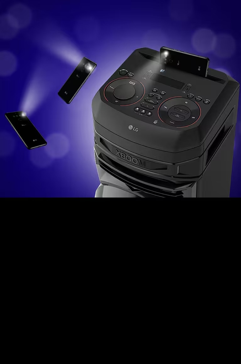 LG XBOOM RNC5 Speaker with Multi Color Lighting in Black