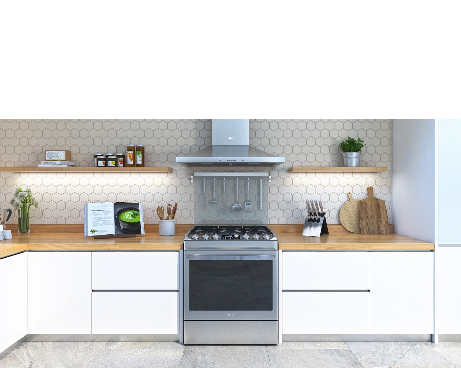 LG New Gas Cooker Cook Tastily, Clean Easily, Use Friendly