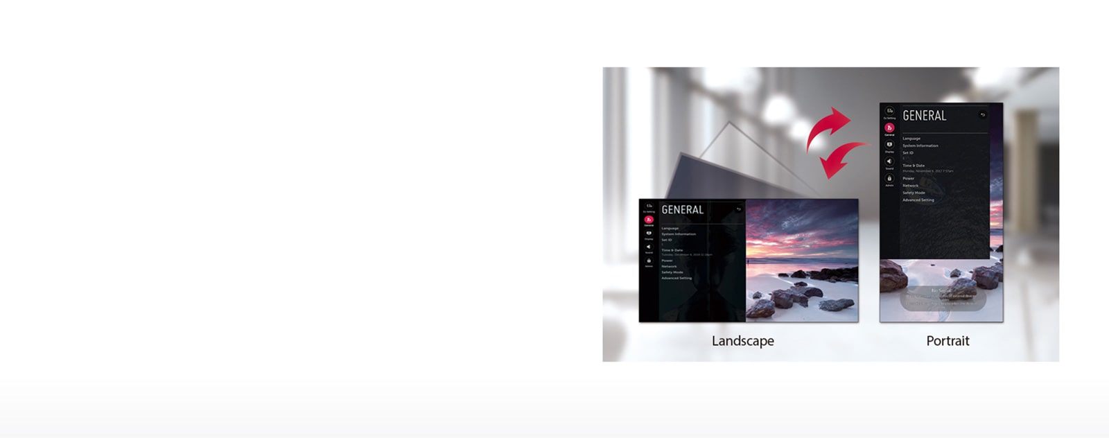 Dedicated GUI for Portrait Orientation<br>1