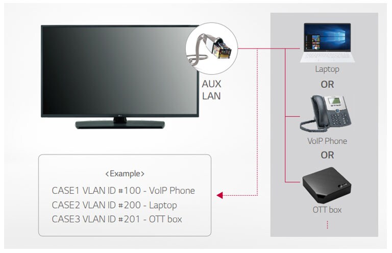 LAN out with VLAN (Virtual LAN) ID2