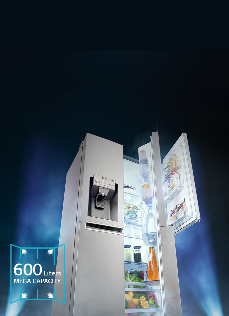 EASIER ACCESS to 600 liters of MEGA CAPACITY<br>2