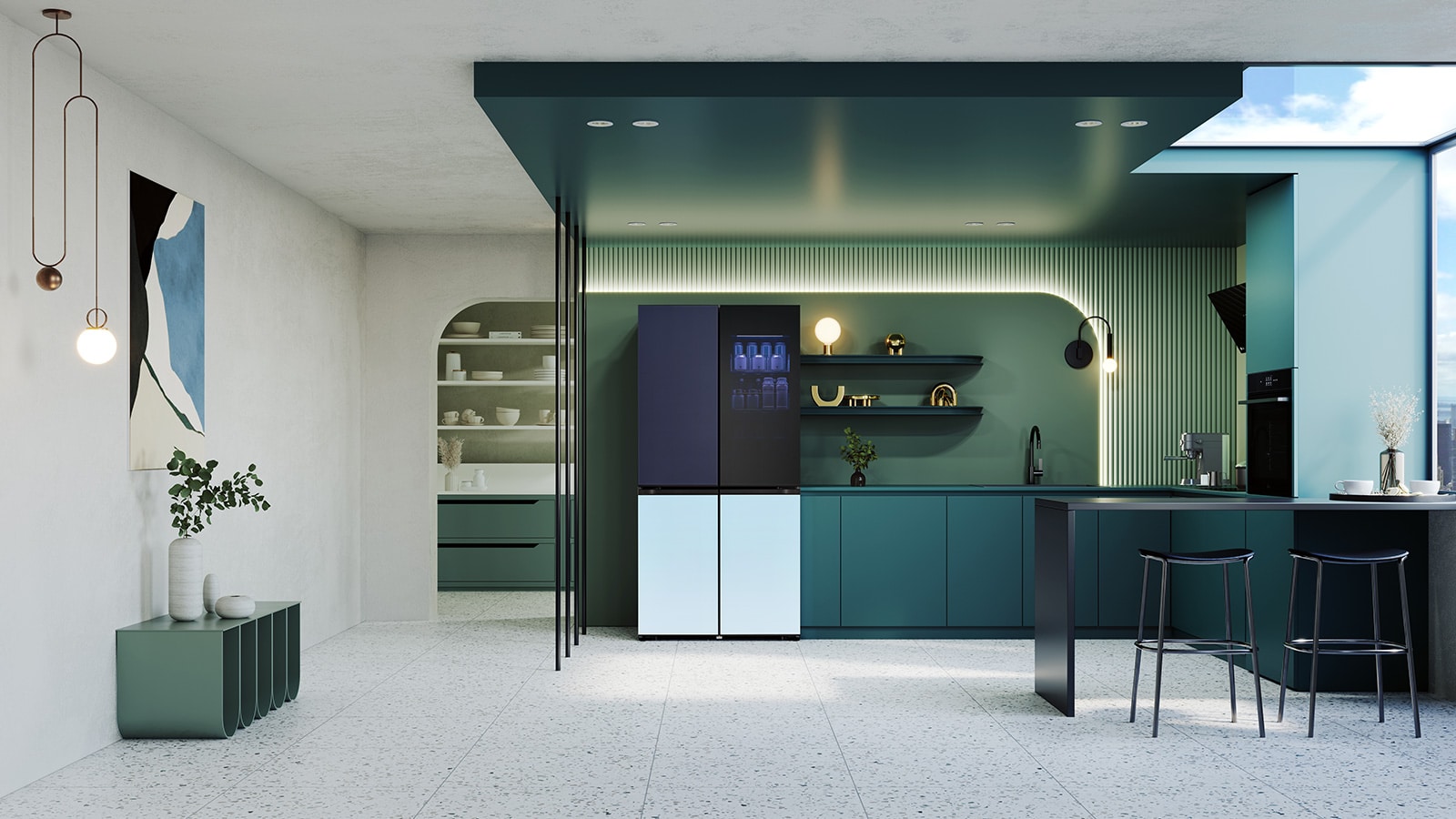 Bring flavor to your kitchen with fresh food and food and funky lights.