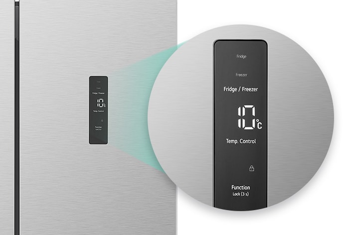 The touch display buttons are featured in the image