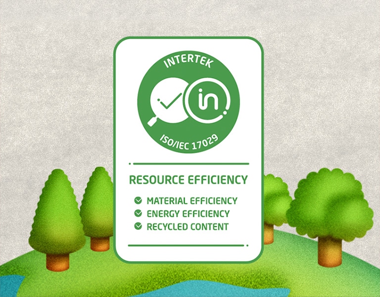 Certification mark for resource efficiency by Intertek.