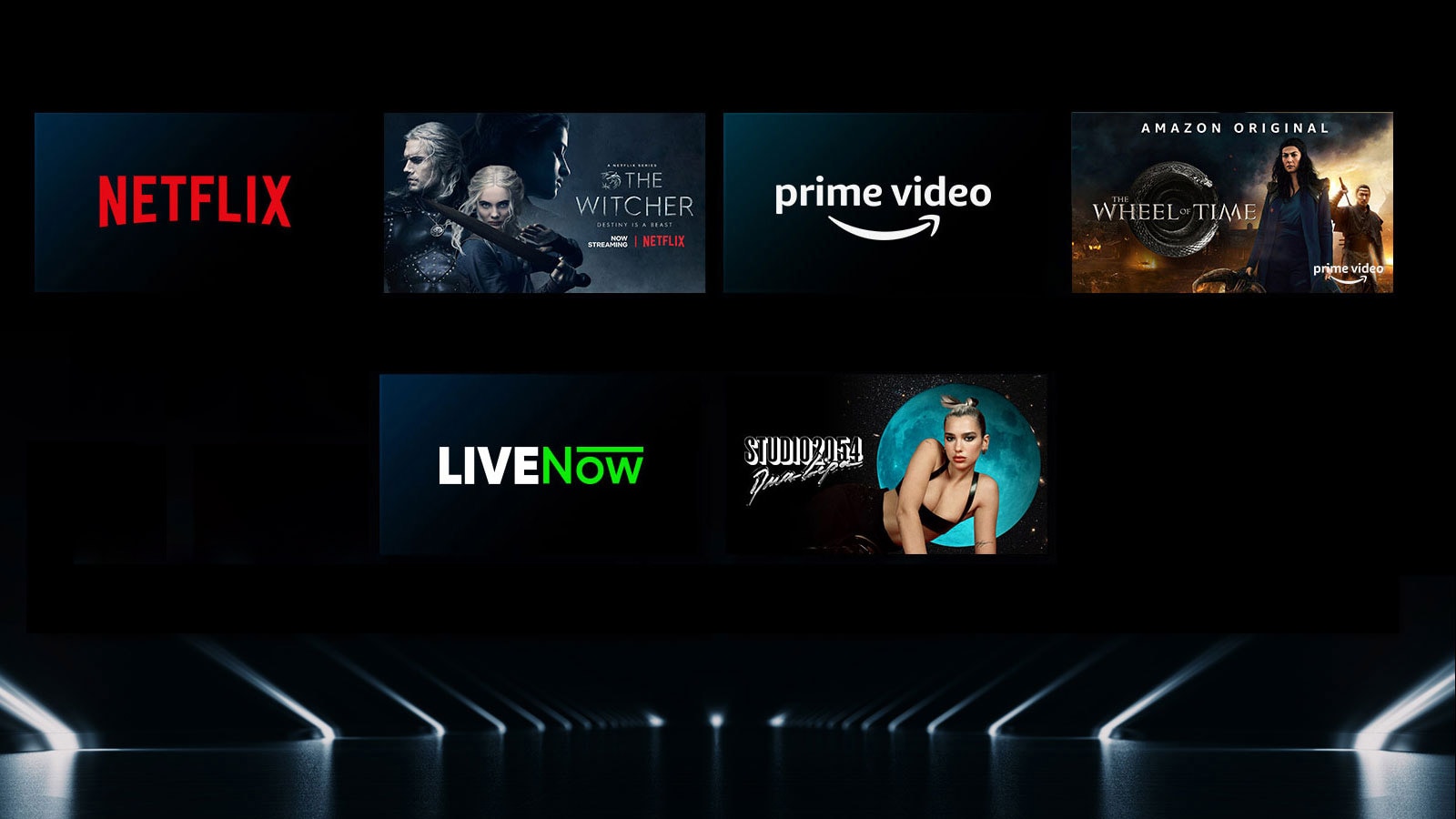 Image showing a variety of OTT services with their respective shows beside each logo.