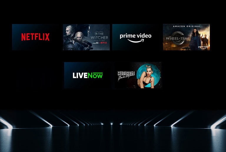 Image showing a variety of OTT services with their respective shows beside each logo.