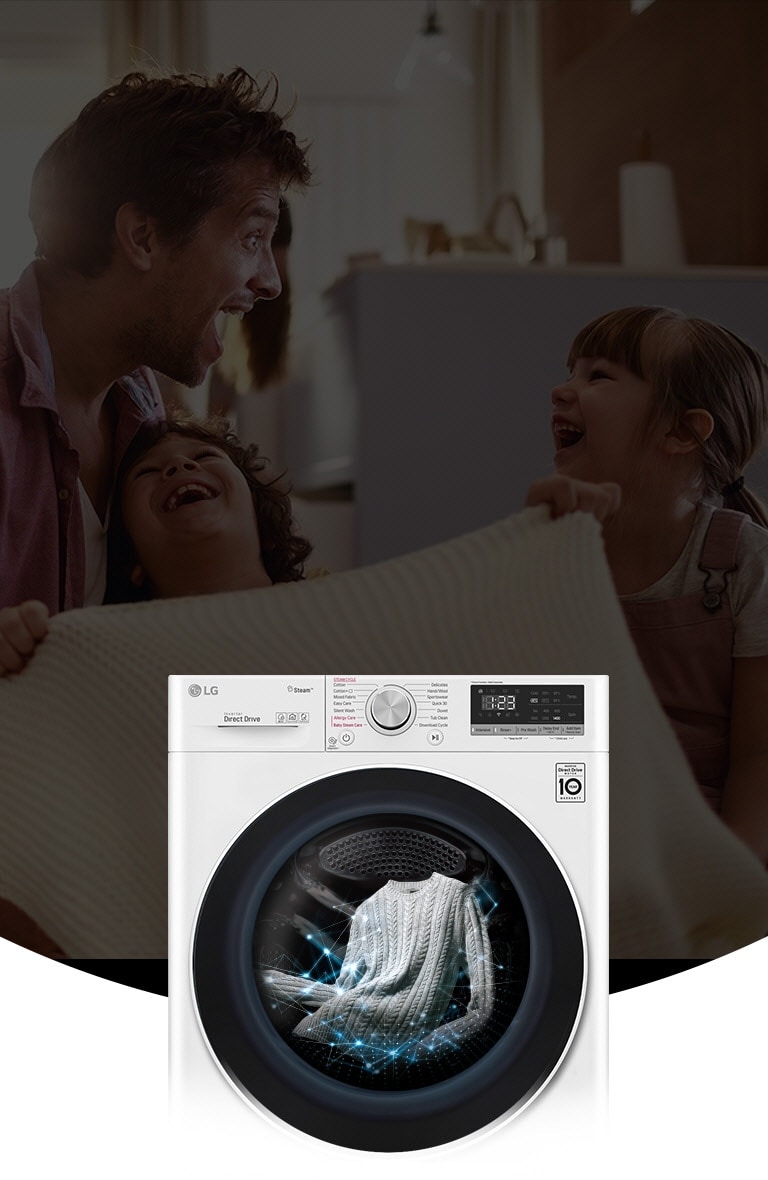 LG-F4V5RYP0W-Intelligent Care with 18% More Fabric Protection