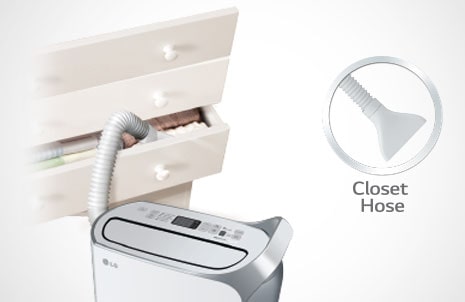 Closet hose into even a narrow drawer