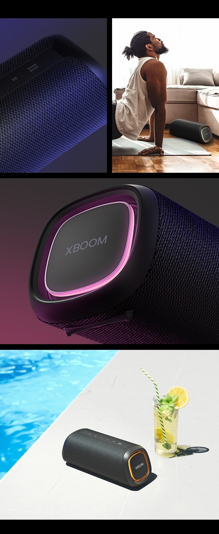 LG XBOOM GO XG7QBK PORTABLE SPEAKER BLUETOOTH, 24HRS BATTERY, IP67