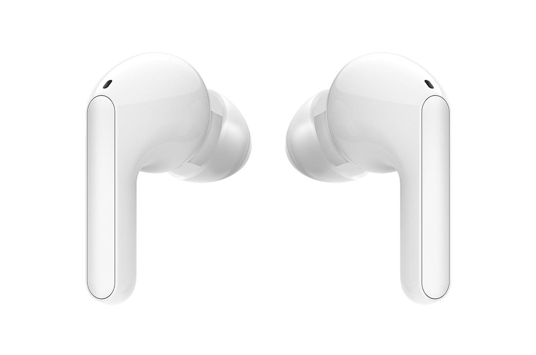 LG TONE Free HBS-FN6 Bluetooth® Wireless Stereo Earbuds with UVnano Charging Case and Meridian Audio, LG TONE Free HBS-FN6 Bluetooth® Wireless Stereo Earbuds with UVnano Charging Case and Meridian Audio, A back view of two earbuds' tips facing each other, HBS-FN6, HBS-FN6, thumbnail 7