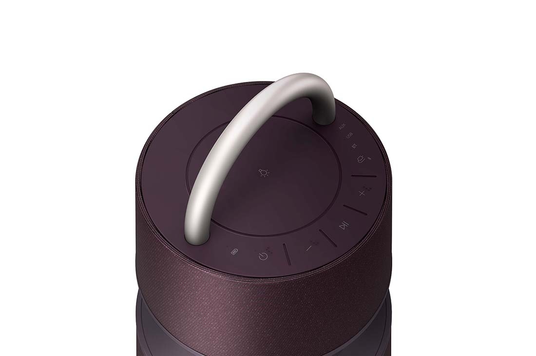 LG XBOOM 360 RP4 - Omnidirectional 360˚ Sound Portable Wireless Bluetooth Speaker with Mood Lighting, 45 Degrees Side Top Angle, RP4, thumbnail 4