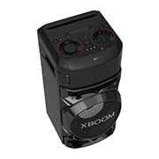 LG XBOOM RN5, Tweeter 2''x2, Woofer 8'', Super Bass Boost, Bass Blast, Party Strobe, DJ App & DJ Pad, Karaoke Star & Vocal Sound control, Guitar Input, diagonal view with the right side forward, RN5, thumbnail 11