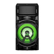 LG XBOOM RN5, Tweeter 2''x2, Woofer 8'', Super Bass Boost, Bass Blast, Party Strobe, DJ App & DJ Pad, Karaoke Star & Vocal Sound control, Guitar Input, top and right 30 degree side view, RN5, thumbnail 9