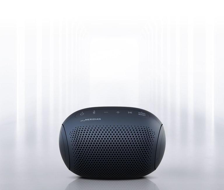 Light shines from the surroundings and the front of the XBOOM Go on either end is visible.