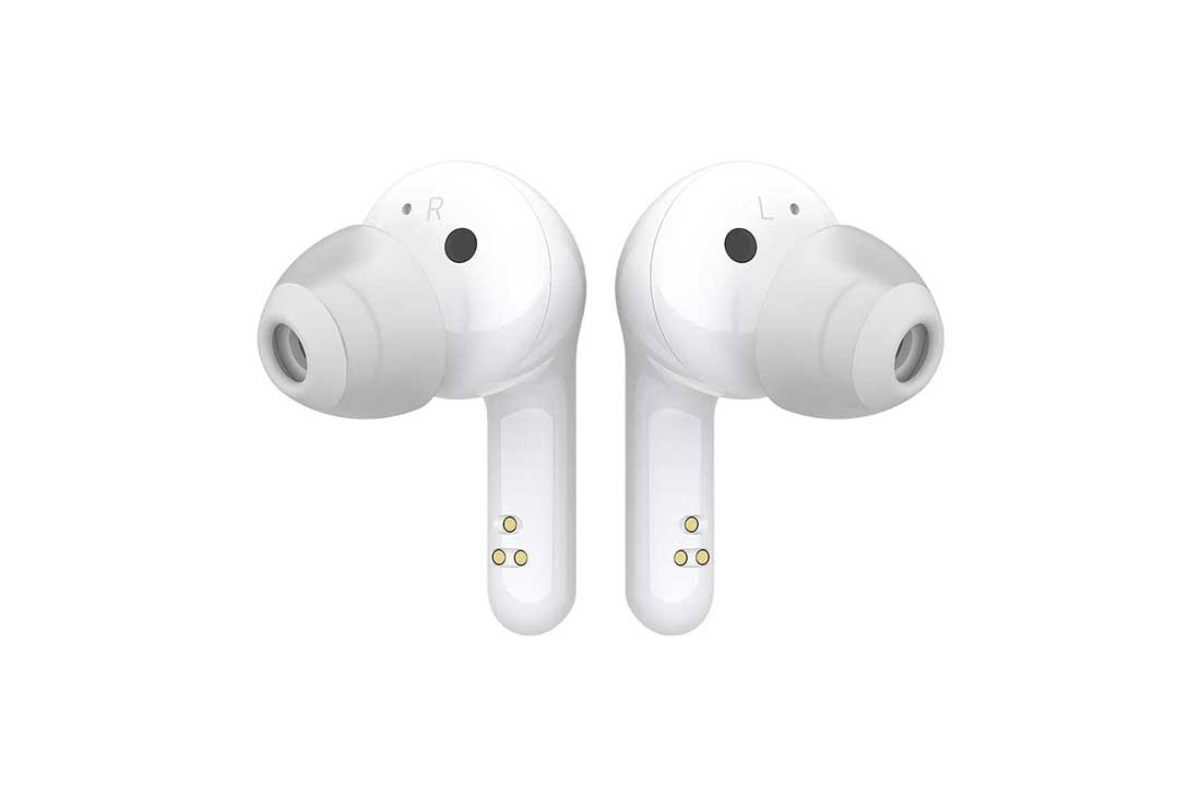 LG TONE Free FN4 (White), A front view of two earbuds' stems alligned next to each other, HBS-FN4, thumbnail 6
