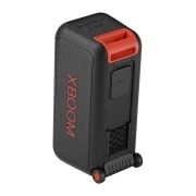 LG XBOOM PARTY SPEAKER XL7S PARTY SPEAKER - TELESCOPIC HANDLE & WHEELS, BLUETOOTH, 20HRS BATTERY, IPX4, SOUND BOOST, 45-degree angle of back view. Showing buttons and a telescopic handle, and wheels., XL7S, thumbnail 7