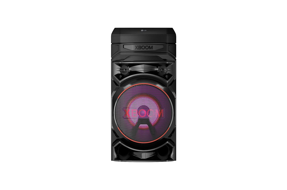 LG XBOOM RNC5 SPEAKER - MULTI BLUETOOTH, POWERFUL BASS, MIC AND GUITAR INPUT, Front view, RNC5