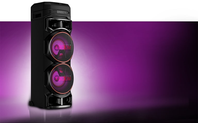 LG XBOOM RNC9 Speaker with Multi Color Lighting in Black