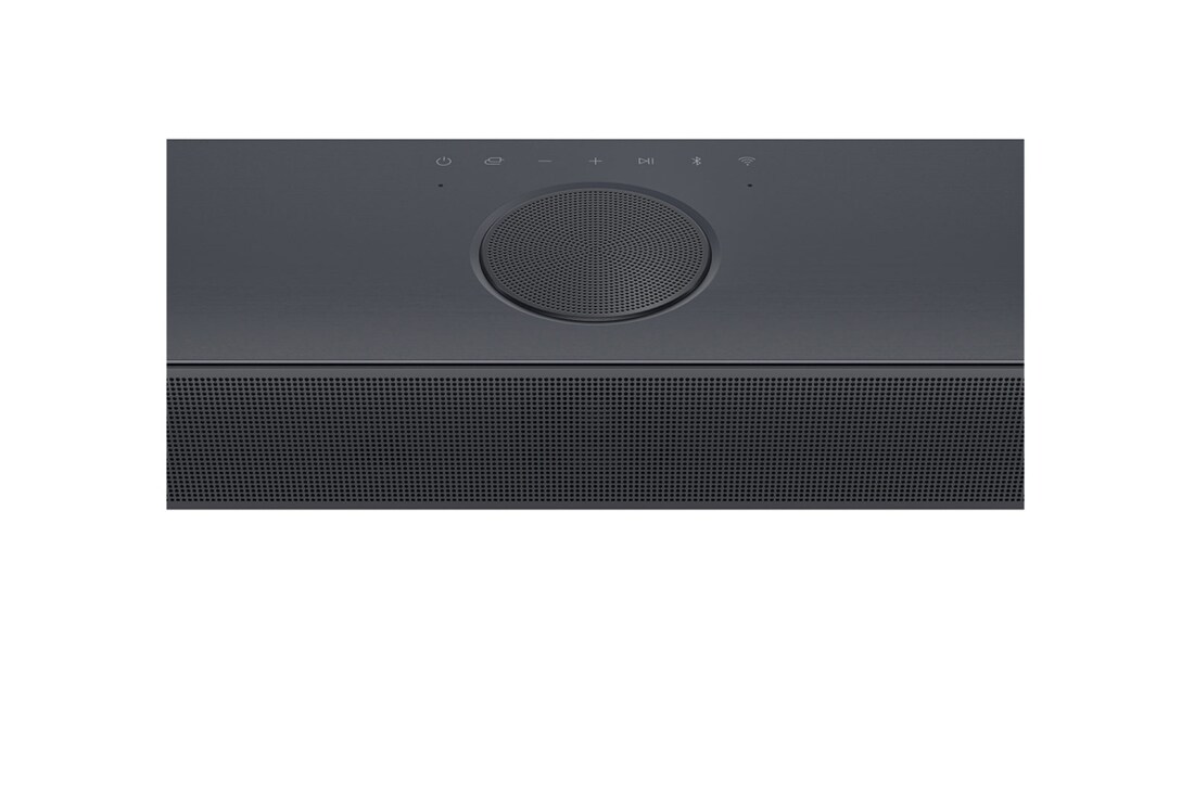 LG Soundbar SC9S, 3.1.3 Ch, 400W, Tripple Up-Firing soundbar, Dolby Atmos & IMAX Enhanced, AI Compatible, Perfect Match for OLED C3 and C2 Models, Top Close-up angle view of Sound Bar, SC9S, thumbnail 6