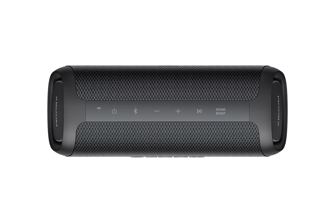 LG XBOOM GO XG7QBK PORTABLE SPEAKER – BLUETOOTH, 24HRS BATTERY, IP67, SOUND BOOST, Top view, XG7QBK, thumbnail 3