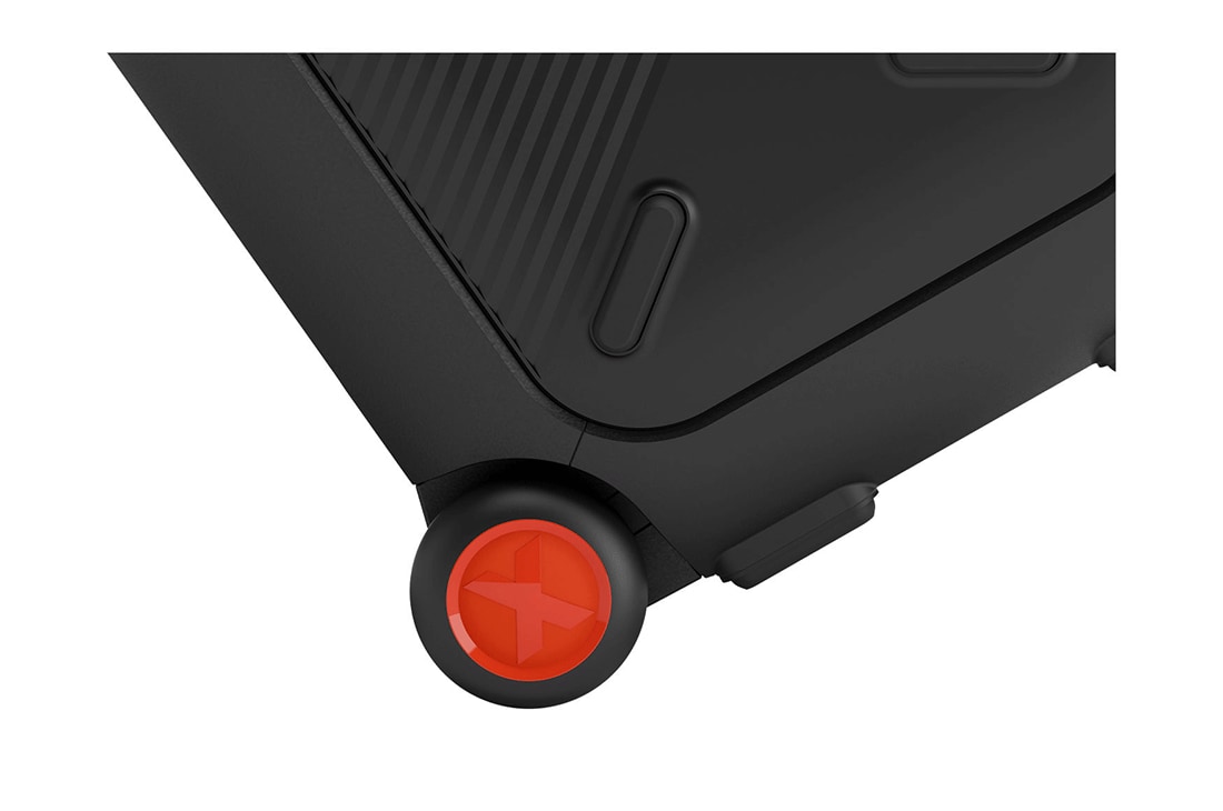 LG XBOOM PARTY SPEAKER XL9T PARTY SPEAKER - TELESCOPIC HANDLE & WHEELS, BLUETOOTH, IPX4, SOUND BOOST, Close up of a wheel., XL9T, thumbnail 10