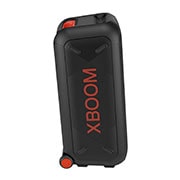 LG XBOOM PARTY SPEAKER XL9T PARTY SPEAKER - TELESCOPIC HANDLE & WHEELS, BLUETOOTH, IPX4, SOUND BOOST, Front view of right side. XBOOM logo is attatched., XL9T, thumbnail 5