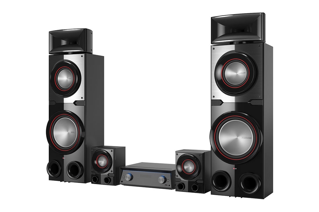 LG ﻿LG MR11 2300W, 4.2Ch AV Receiver System, 45 degree diagonal view with right side forward, MR11, thumbnail 2