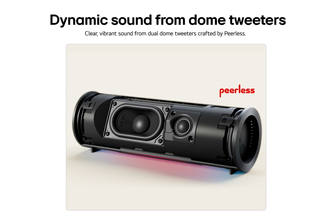 LG xboom Grab | Bluetooth Speaker | xboom Signature Sound by will.i.am for Ultimate Portability, USP card: Dome tweeter, xboom-grab-portable-speaker, thumbnail 2