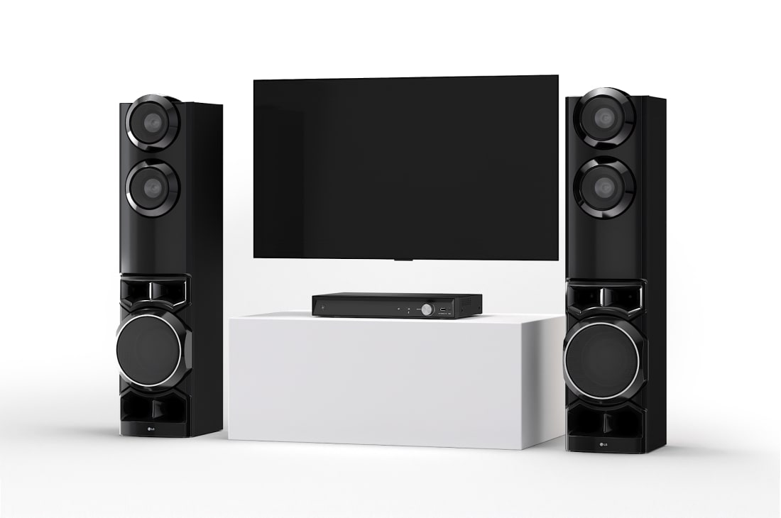 LG MR9 | Dual tower speaker system with 1250W sound, Front environmental shot, MR9, thumbnail 6