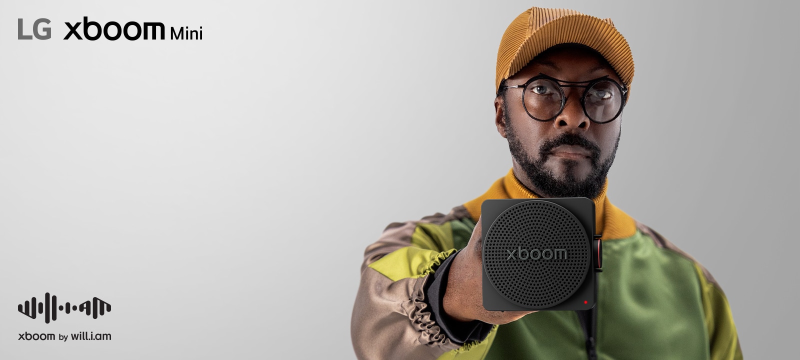 LG xboom mini by will.i.am, a compact portable bluetooth speaker with a lifestyle fit design and powerful space filling sound	