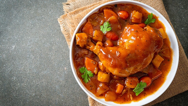 Potato chicken pepper soup 