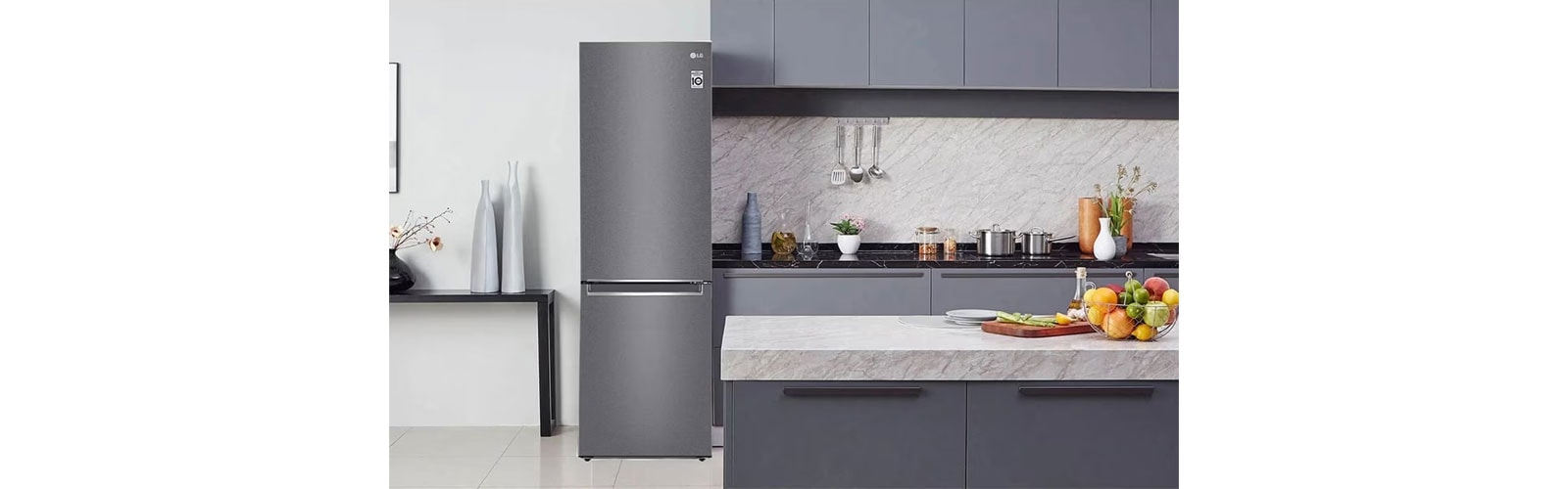 LG Tall Refrigerator in the home