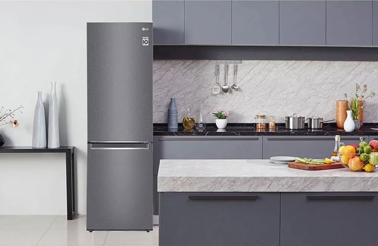 LG Tall Refrigerator in the home