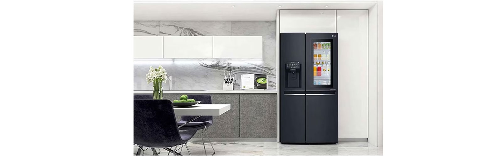 LG InstaView™ Refrigerator in Matte Black