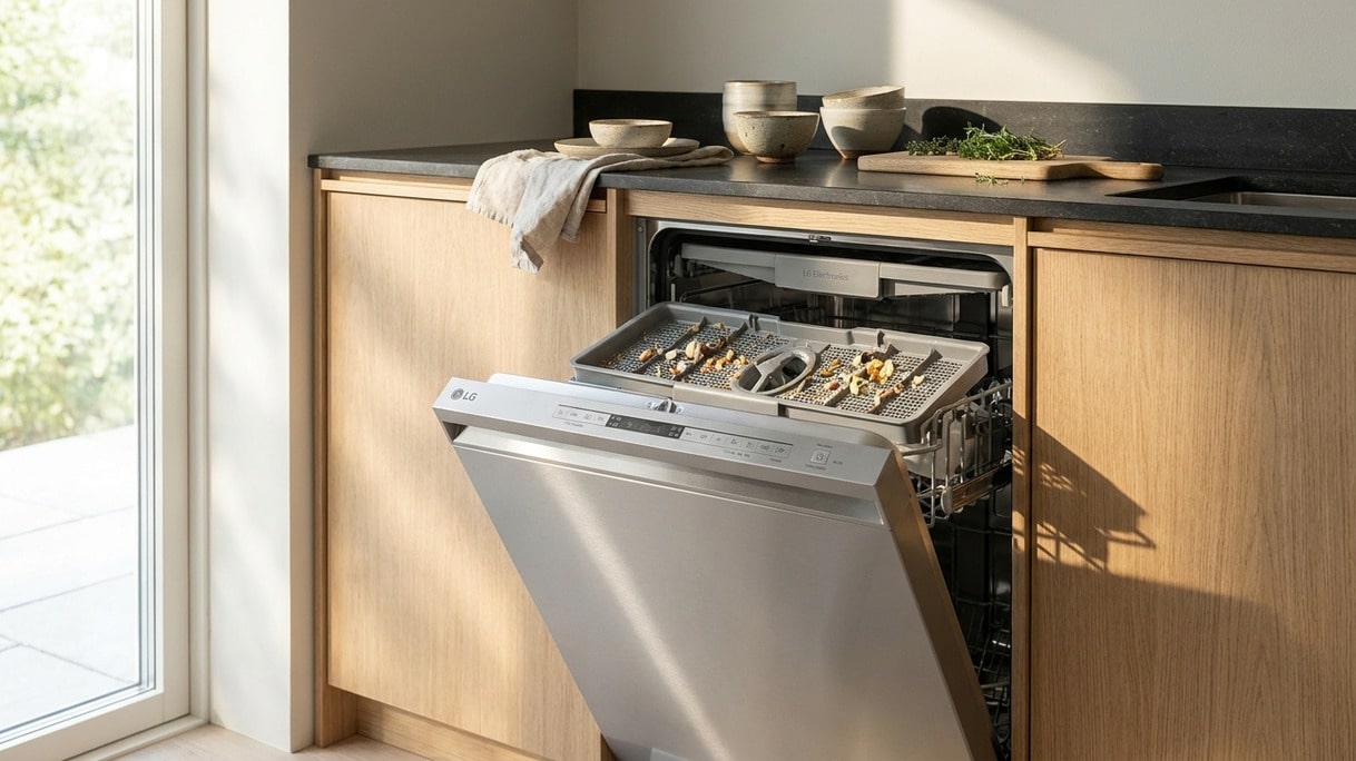 Clogged Dishwasher Filter 